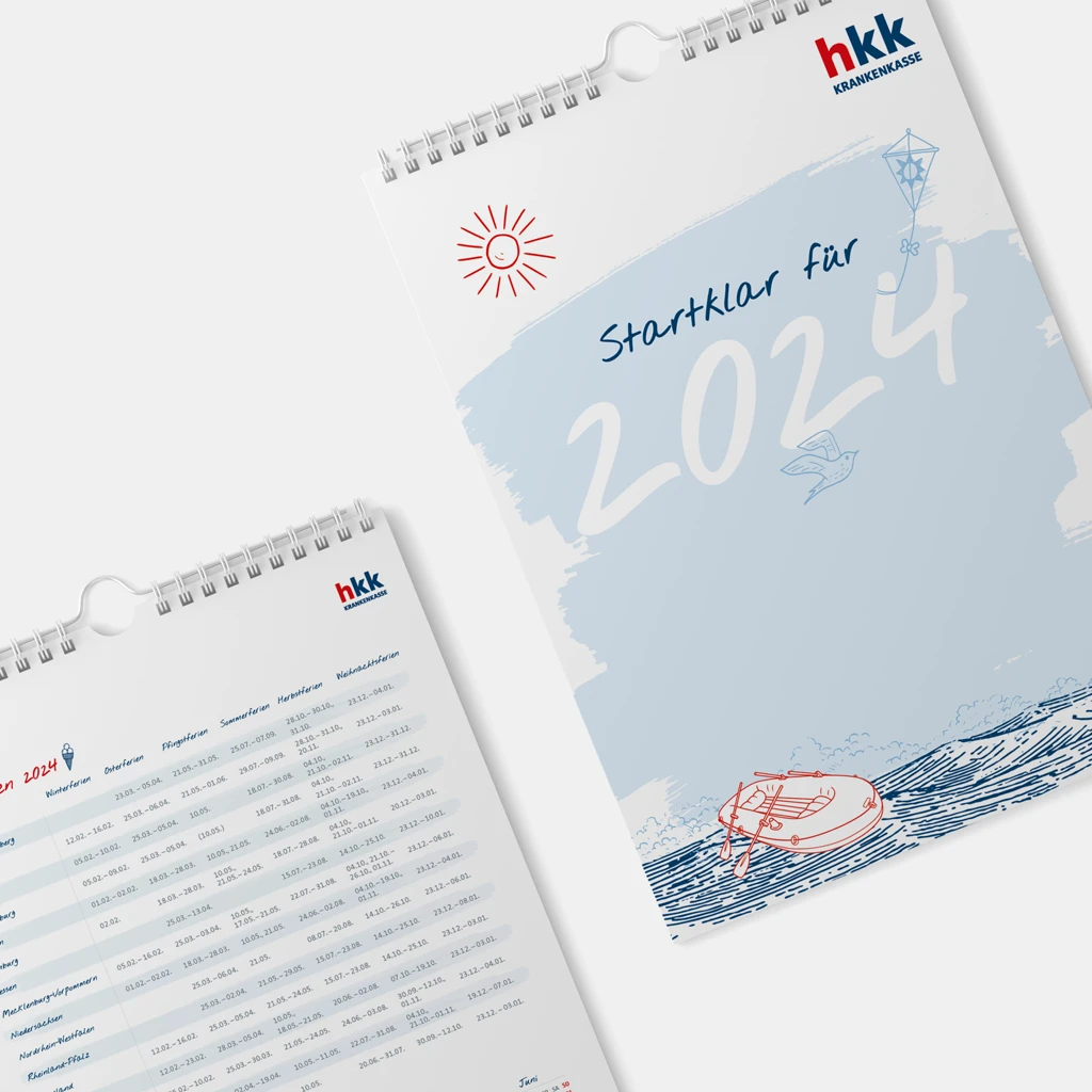 Kalenderdesign für die Handelskrankenkasse