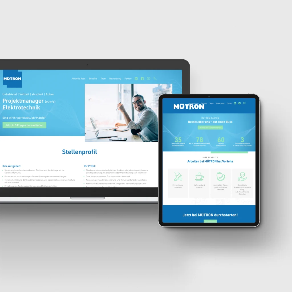Webdesign für MÜTRON Recruiting